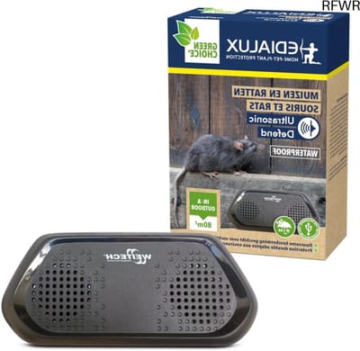 RFWR® Ultrasone Muizen- en Rattenverjager voor Binnen en Buiten - Waterdicht en USB Oplaadbaar
