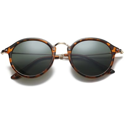 Mode Ronde Metalen Montuur Spiegel Zonnebril Dames Heren Retro Merk Designer Zonnebril Trending UV4 Gafas De Sol Mujer As Picture