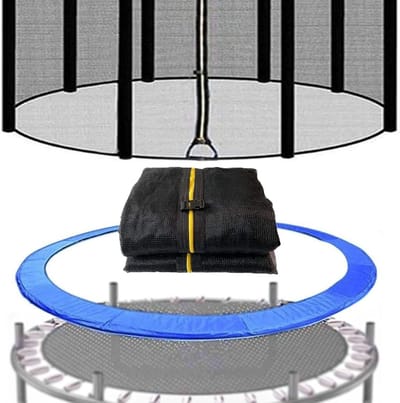 Trampoline Veiligheidsnet - Veerbeschermer Trampoline - Buiten Spelen - Universeel Ontwerp - 244-427 cm - Zwart