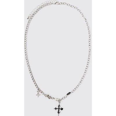 Zilveren Gelaagde Gothic Cross Ketting | Silver