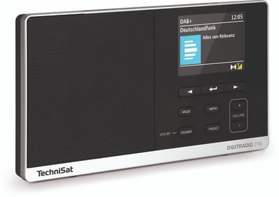 TechniSat DIGITRADIO 216 - draagbare DAB+ radio op batterijen (4x AA) - zwart