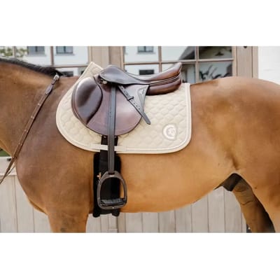 Kentucky Horsewear - Zadeldoek onion quilt 3D logo jumping beige