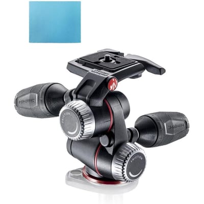 Chiffon de nettoyage inclus Rotule panoramique Manfrotto XPRO avec plateau rapide Poids 1kg Capacité de charge 12kg JP A00057BMN 3 axes noir