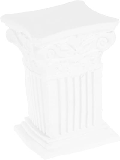 Romeinse Zuil Decoratie - Gipsen Pilaar Stand - Huishoudelijke Versiering - Uniek Gipsen Ontwerp