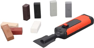 Dailygoody - Tegel Porselein Reparatieset - Kit voor Bad en Tegels - Elektrische Verwarmingspen - Inclusief Waxblokjes - Geschikt voor Keramiek -