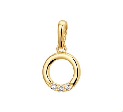 Geelgouden Hanger rondje zirkonia 4019615