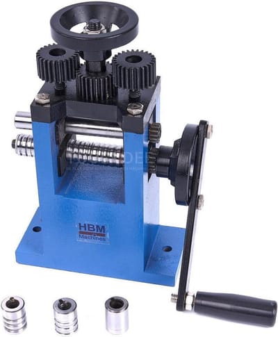 HBM Professionele Strekwals Juwelierswals met 4 Rollen 6,5 cm Breed 15 cm Lang 50 mm