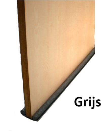 Luxe tochtstopper - Grijs 92 cm - dubbele tochtrol - deur isolatie - tochtstopper - aanpasbaar