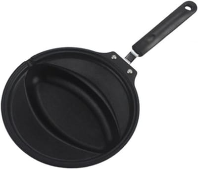 Omelet Pan - Koekenpan Omurice - Ontbijt Maken - Anti-aanbaklaag - 22x22x20cm - Zwart