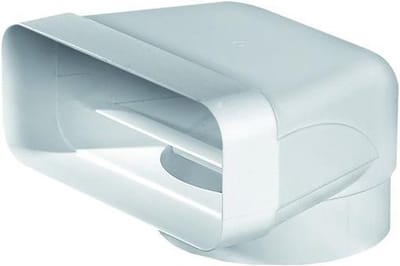 Luchtafvoer flow Bocht 90 graden met aansluitstuk verticaal 220X90