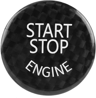 Dailygoods- Startknop Gloednieuw - Afdekking - Koolstofvezel - Universeel - Voor F-chassis/G-chassis - Zwart - Startstopknop