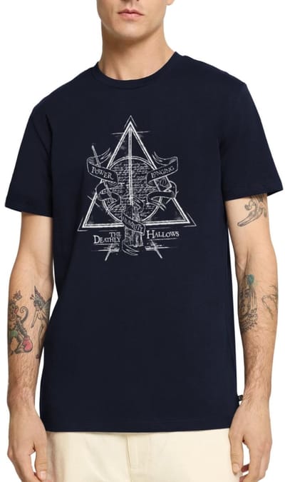 Harry Potter Deathly Hallows Premium T Shirt Heren