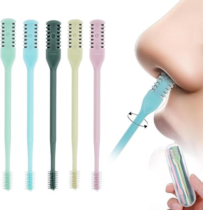Neushaartrimmer voor dames en heren, 5 stuks, dubbelzijdig mes, draagbaar en handmatig 360° scheerapparaat, nesserer.
