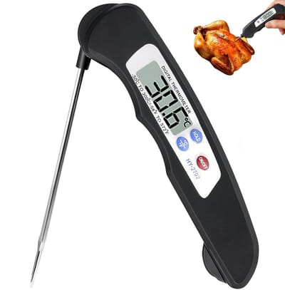 Digitale Keuken Thermometer - Langwerpige RVS Probe - Direct Afleesbaar - Perfect voor Vlees en Grill - ShopVlot
