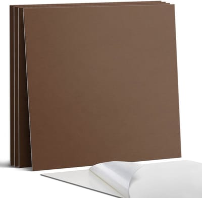 Coloray Wandpanelen Zelfklevend - Kleur bruin Zelfklevende Wandpanelen - 50 cm x 50 cm - Bruin Wandpaneel PVC - 5 stuks - Eénkleurige Wandpanelen Zelfklevend - Wandpanelen Keuken - Wandpaneel Badkamer