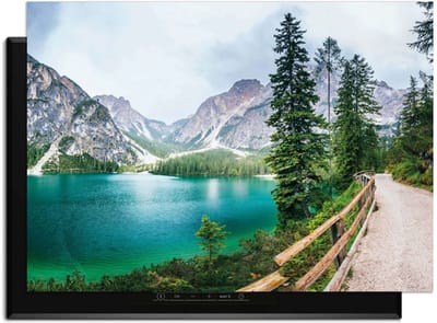 KitchenArt - Emerald Lake Serenity – Inductie Beschermer - 83x51.5 cm - Kookplaat Beschermer - Luxe Afdekplaat Inductieplaat - Anti-slip & Oprolbaar - Beschermmat Inductiekookplaat