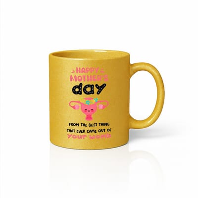 Luxe Gouden Moederdag Mok - Best Thing From Your Womb - Uniek Verjaardagscadeau Mama