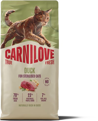 Carnilove True Fresh Cat Dry Duck for Sterilised Adult All Breeds 6 kg