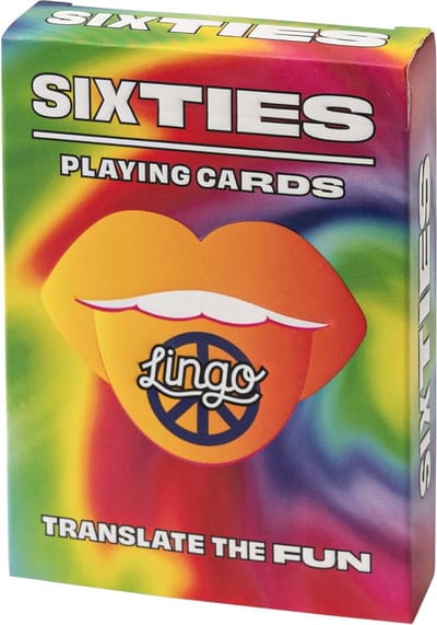 Lingo - Sixties/De zestiger jaren speelkaarten | playingcards | reis flashcards | jong en oud leer de zestiger jaren slang woordenschat op een leuke en gemakkelijke manier | 52 essentiële vertalingen - Leren- reizen- spelen ‎8.99x6.5x1.78cm 91g