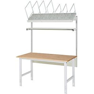 Rau verpakkingstafelsysteem 01 Werktafel serie Tom, B 1500 x D 1000 x H 760-1080 mm, massief beukenhouten blad, tot 500 kg