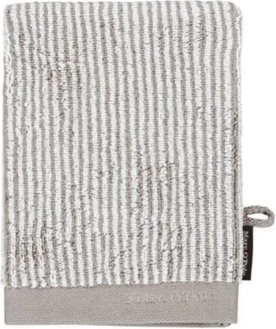 Marc O'Polo Timeless Tone Stripe  Washandje - 16x22 - Oatmeal/white