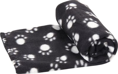 Nobleza Hondendeken - Kattendeken - Zwart - fleece - Maat S - 75x75 cm - Fleece hondendeken
