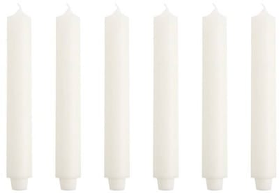 Cactula | Dinerkaarsen - XL Dikke kaarsen - Wit - 30 x 3,2 - 6 stuks - 20 Branduren