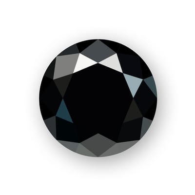 Quiges - Eligo Verwisselbaar Glas geslepen 8 mm Rond Zirkonia Zwart voor Zilveren Ring - 8mm - ER8R001