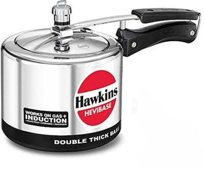 3 Liter Hevibase Snelkookpan - Inductie Fornuis, Zilver