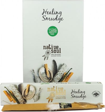 Green Tree - Native Soul - Healing Smudge - Wierook - Geurstokjes - Doos van 12 pakjes
