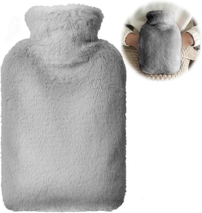 Warme Pluche Warmwaterkruik met Kangoeroezakken - 2L Morsbestendig en Comfortabel