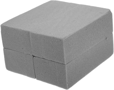 Bloemen Foam Blokken - Bloemschikking Spons - Creatieve Knutselprojecten - Waterabsorberend Vermogen - 22.7 x 10.5 x 7 cm - Grijs
