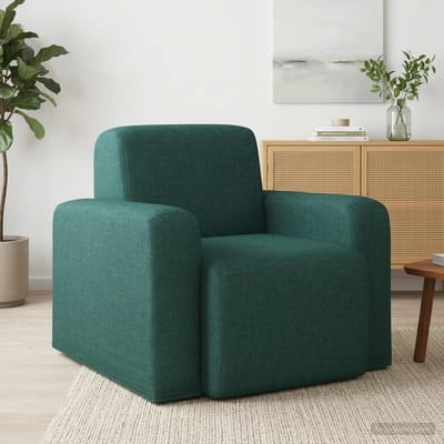 vidaXL - Fauteuil - Donkergroen - Stof