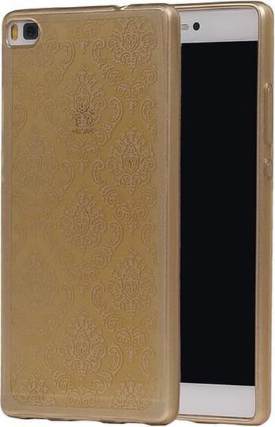 Goud Brocant TPU back case cover hoesje voor Huawei P8