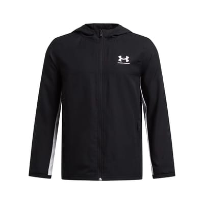 Under Armour Rival Woven Trainingspakken Kinder - Zwart - Maat 137 - 149 CM - Poly Woven