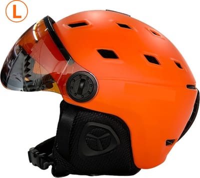 Bovista Skihelm - Met Vizier - Ski Gadgets - Dames - Heren - Wintersport - Ski - Snowboarden - Oranje - Maat L