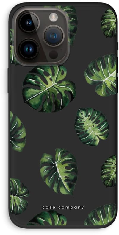 Case Company® - Hoesje geschikt voor iPhone 14 Pro Max hoesje - Tropische bladeren - Biologisch Afbreekbaar Telefoonhoesje - Bescherming alle Kanten en Schermrand