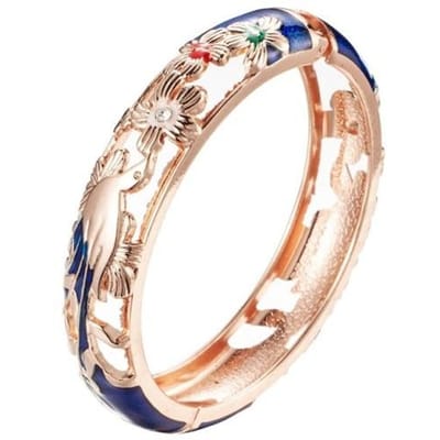 Moederdag Cadeau Hoge Kwaliteit Holle Armband Trendy Accessoires Dames Sieraden Mode Stijlvolle Armbanden 88a31 58-60mm donkerblauwe kleur