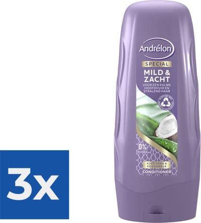 Andrelon Conditioner Mild & Zacht 300 ml - Voordeelverpakking 3 stuks