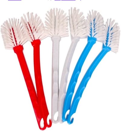 Afwasborstels met haakje - 6x - in verschillende kleuren - 28 cm - Afwassen - Afwasborstels
