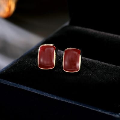 Dames oorbellen met licht luxe design, elegante Vintage emaille geometrische oorbellen, modieus en veelzijdig, niche design oorbellen black