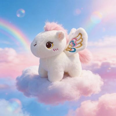 Schattig Eenhoorn Pluche Speelgoed Met Regenboogvleugels Zacht Gevuld Wit Paard Poppetje Kawaii Eenhoorn Pluche Voor Verjaardagscadeau Huisdecoratie 25cm