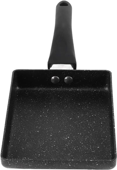 Omeletpan Rechthoekig - Japanse Omeletpan - Ontbijt Maken - Antiaanbaklaag - 13.5 x 18.5 cm - Zwart