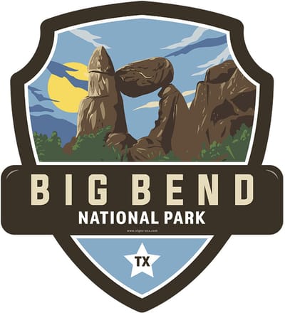 Signs USA - Landmark BIG BEND National Park - Wandbord - 28 x 31 cm