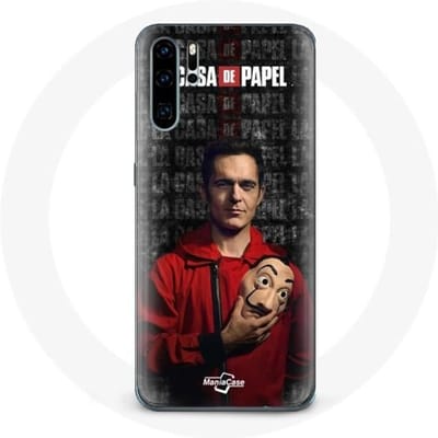 Coque pour Huawei P30 - La Casa De Papel - Berlin Masque - Souple - Noir - Protection