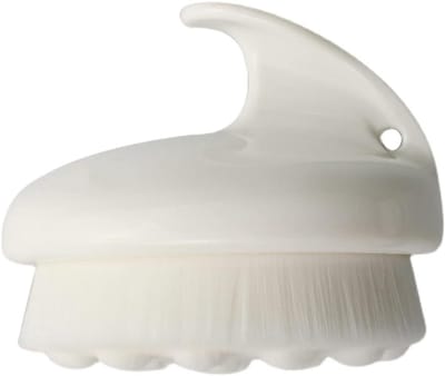 Rugborstel Douche - Zachte Vezels - Huid Reinigen - Past In Handpalm - 3.2 x 2.8 Inch - Wit