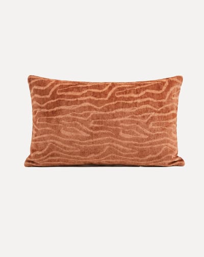DOGGUO® Luxe Sierkussens - 60x40 cm - Kussens Woonkamer - Decoratie en Bank Kussen voor Binnen - Afneembare Hoes - Jacquard Stof - Vierkant Print Beige Bruin