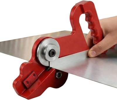 Metalen plaatsnijder - Plaat schaar - Metaalbewerking projecten - Dubbel wielaandrijving - L formaat - Rood