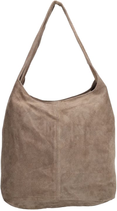 Charm London Elisa Schoudertas - Buideltas - Hobo - Suède - Leer - Leren Dames Tas - Taupe
