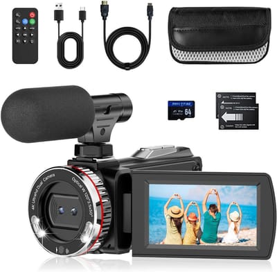 MKSS® Vlog Camera voor Beginners - Videocamera voor Kinderen en Volwassenen - Handycam - 4K Kwaliteit